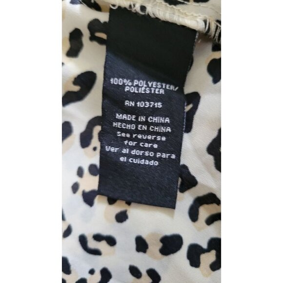 NEW Zac & Rachel Blouse animal print V-neck 3X Plus semi-sheer hi-low hem NWT - Picture 9 of 10